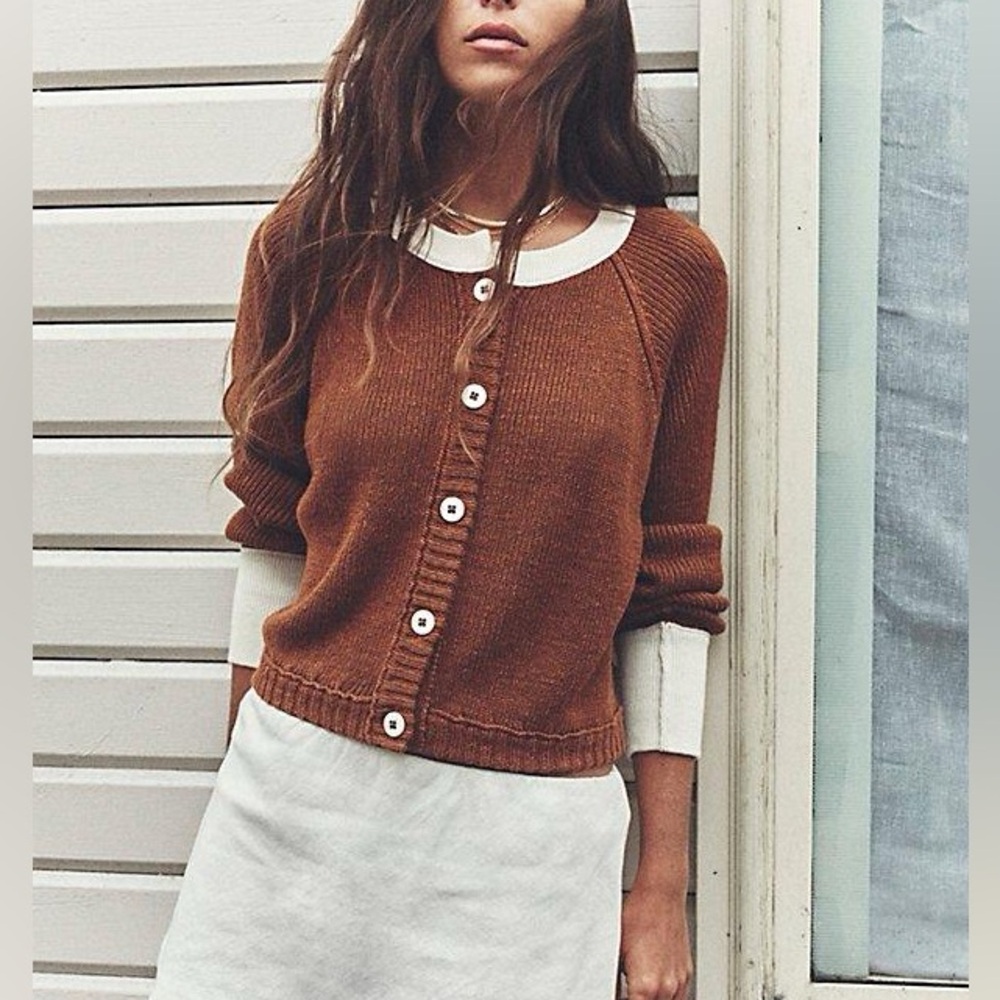 Free people Lili Linen Cardigan